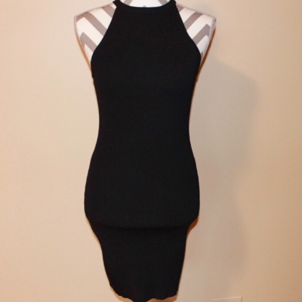 Nasty Gal SHELL black bodycon cocktail dress
